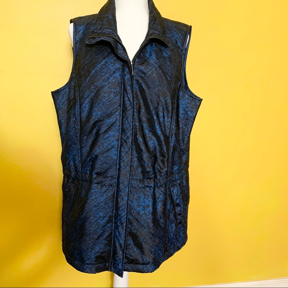Coldwater Creek Women’s Vest Blue/Black Sz XL(18)